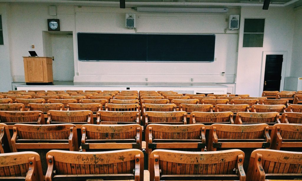 Photo of an empty classroom