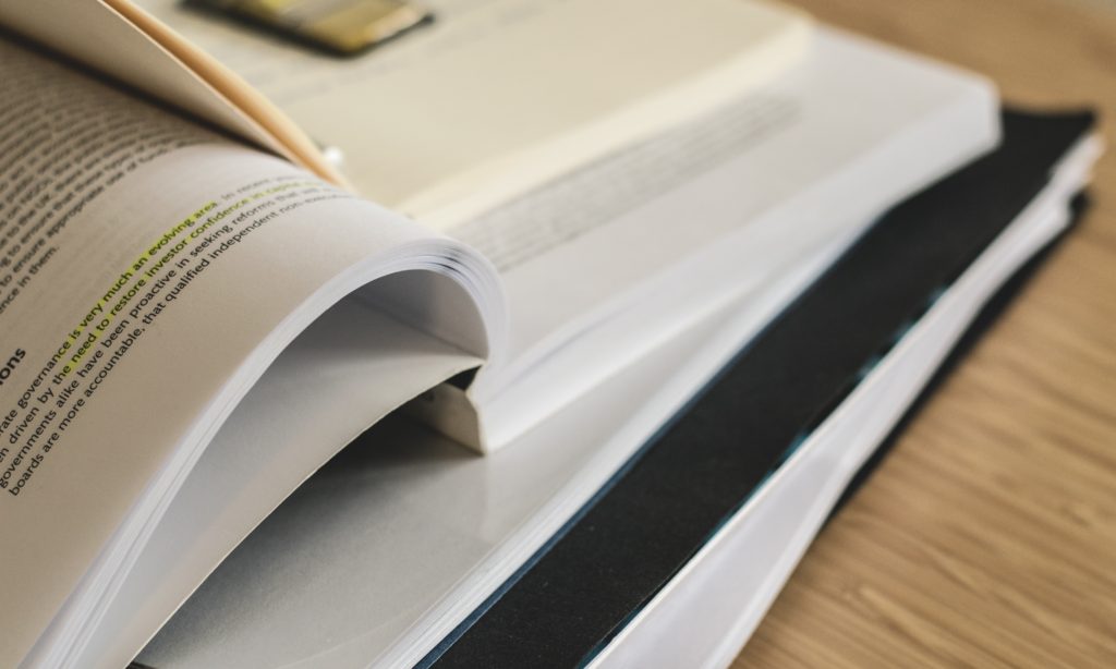 Closeup photo of a Nurse Practitioner's psychopharmacology books