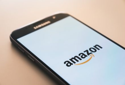 Amazon listed on a cell phone healthcare
